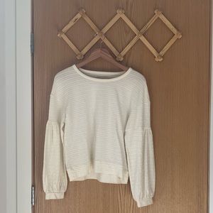MADEWELL Texture and Thread Bubble Sleeve Top NWOT
